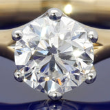 18ct Yellow Gold 1.01ct E VS2 Certificated Diamond 6 Claw Solitaire Ring