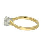 18ct Yellow Gold 1.01ct E VS2 Certificated Diamond 6 Claw Solitaire Ring