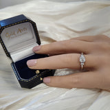 Platinum 1.04ct H VVS1 Certificated Asscher Cut & 0.31ct Princess Cut Diamond Trilogy Ring