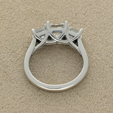 Platinum 2.93ct Princess Cut Diamond Trilogy Ring