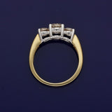 18ct Yellow Gold 1.48ct Total Diamond Trilogy Ring