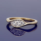 18ct Yellow Gold 0.20ct Diamond Trilogy Twist Ring