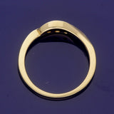 18ct Yellow Gold 0.20ct Diamond Trilogy Twist Ring