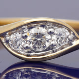 18ct Yellow Gold 0.20ct Diamond Trilogy Twist Ring
