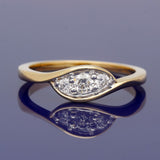 18ct Yellow Gold 0.20ct Diamond Trilogy Twist Ring