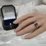 Platinum 1.45ct Black Opal and Baguette Diamond Ring