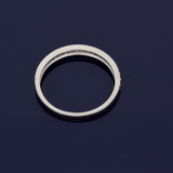 9ct White Gold Ruby & Diamond Milgrain Edge Eternity Ring