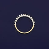 18ct Yellow & White Gold Sapphire & Diamond Half Eternity Ring