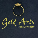 Pre-owned 18ct Yellow Gold Yellow Sapphire Diamond Oval Halo Ring