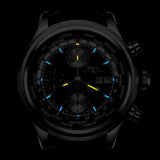 BALL Watch Trainmaster Worldtime Chronograph Automatic Stainless Steel Leather Strap Watch, CM2052D-LL1J-SLBE