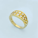 Vintage 18ct Yellow Gold Diamond Boat Ring 0.90ct