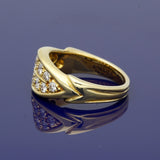 Vintage 18ct Yellow Gold Diamond Boat Ring 0.90ct