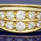 Vintage 18ct Yellow Gold Diamond Boat Ring 0.90ct