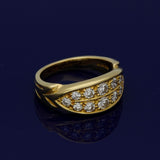 Vintage 18ct Yellow Gold Diamond Boat Ring 0.90ct
