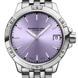 Raymond Weil Tango Classic Ladies Quartz Lavender Dial Steel Date Watch, 30mm 5960-ST-46001