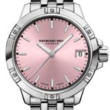 Raymond Weil Tango Classic Ladies Quartz Pink Dial Steel Date Watch, 30mm 5960-ST-80001