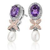 Clogau Queens Jubilee Superbloom Amethyst Earrings - 3SQJB0368