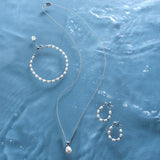 Clogau Welsh Beachcomber Silver and Pearl Drop Earrings 3SBCH0630