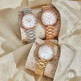Clogau Celyn Ladies Classic Mother of Pearl Yellow Gold Plated Watch 4S00007