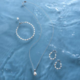 Clogau Welsh Beachcomber Silver and Pearl Necklace 3SBCH0633