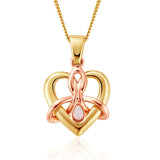 Clogau 9ct Yellow Gold Dwynwen Heart Pendant with Opal DWP