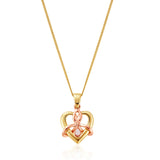 Clogau 9ct Yellow Gold Dwynwen Heart Pendant with Opal DWP