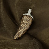 Pre-loved 18ct Theo Fennell Cinnamon Brown Diamond Horn Pendant