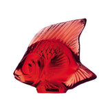 Lalique Angel Fish Sculpture Golden Red Crystal 3003100