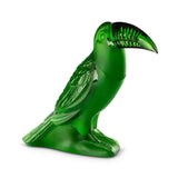 Lalique Toucan Sculpture Amazon Green Crystal 10759000