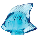 Lalique Angel Fish Sculpture Pale Blue Crystal 3000200