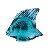 Lalique Angel Fish Sculpture Turquoise Crystal 3000500