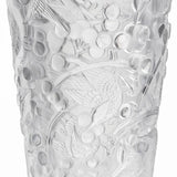 Lalique Merles & Raisins Vase - Medium - Clear Crystal 10732100