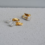 Lalique Muguet Clip On Earrings - Vermeil & Clear Crystal 10705200