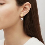 Lalique Muguet Clip On Earrings - Vermeil & Clear Crystal 10705200