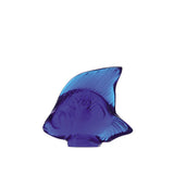 Lalique Angel Fish Sculpture Cap-Ferrat Blue Crystal 3002100