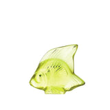 Lalique Angel Fish Sculpture Anise Green Crystal 3003300