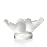 Lalique Large Two Lovebirds Sculpture Clear Crystal 10139500