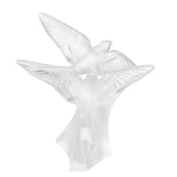 Lalique Large Hirondelles Two Swallows Sculpture Clear Crystal 10625200