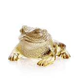 Lalique Gregoire Toad Sculpture Gold Lustre Crystal 10139400