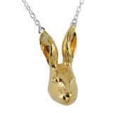 Reeves & Reeves Silver Yellow Gold Vermeil Hare Necklace BB94