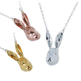 Reeves & Reeves Silver Rose Gold Vermeil Hare Necklace BB94