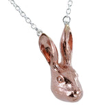 Reeves & Reeves Silver Rose Gold Vermeil Hare Necklace BB94