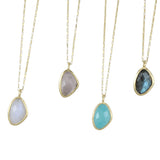 Reeves & Reeves Silver Maharani Rose Quartz Gold Plated Necklace FS43
