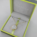 Reeves & Reeves Silver Large Maharani Moon Stone Gold Plated Necklace FS48