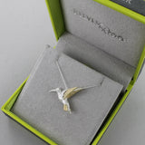 Reeves & Reeves Silver & Golden Hummingbird Necklace BB91