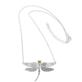Reeves & Reeves Silver Dazzling Dragonfly Necklace BB42