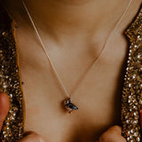 Reeves & Reeves Silver & Enamel Puffin Necklace BB173