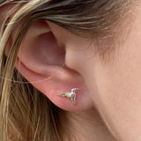 Reeves & Reeves Silver & Golden Hummingbird Earrings BB91EA