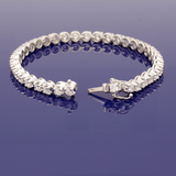 18ct White Gold 7.00ct Diamond Line Bracelet
