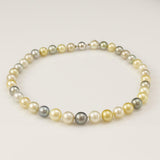 10-13mm 18.5" Pastel Coloured Cultured South Sea Pearl Necklace